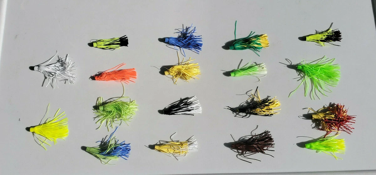 18 Gonne Per Spinner Bait Con Amo Jig Flatside – Lotto NOS Da Collezione (USA)