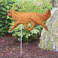 Cavalier King Charles Outdoor Garden Dog Sign Hand Painted Figure Ruby