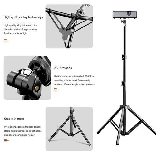 Reinforced Aluminum Tripod Stand For Projector And Camera Easy Installation - Picture 3 of 8