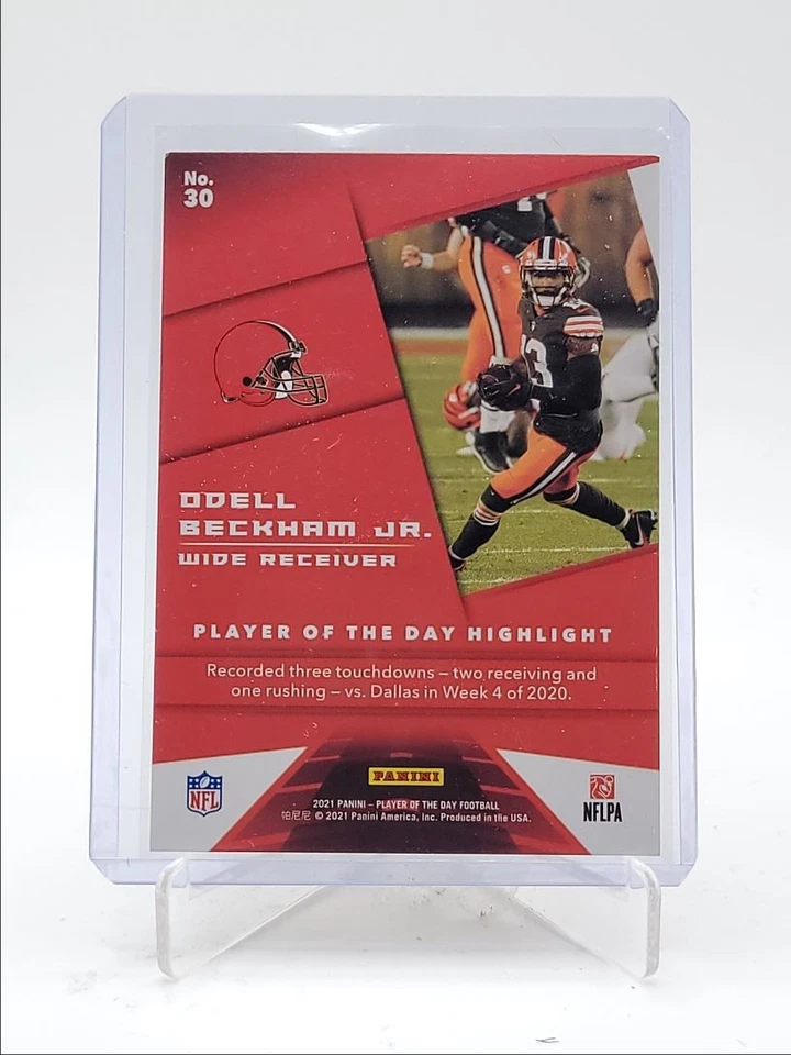 ODELL BECKHAM JR. 2021 PANINI PLAYER OF THE DAY KABOOM BROWNS 01/99 Q5971 - Image 2 of 2
