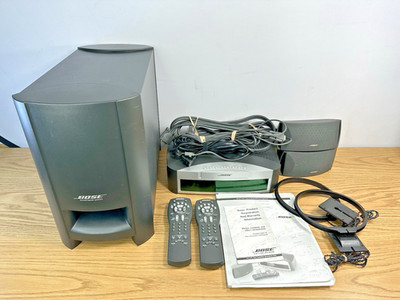 Bose AV3-2-1 II Media Center Speaker System With Remote + Cords Tested