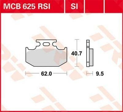 TRW MCB625SI Bremsbeläge Satz Hinten