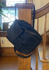 Giani Bernini Black Faux Leather Backpack Purse Women’s  Bag