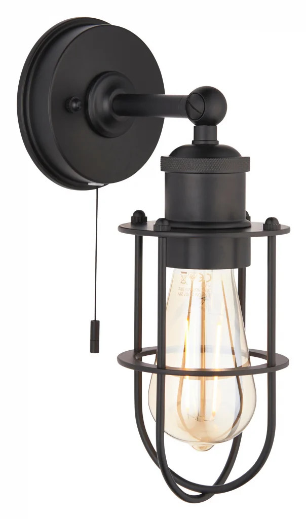 Wall Light Black Crew Matt IP44 Endon 99948