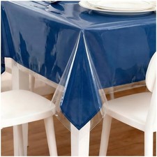 Clear Plastic Table Cover Protector 100 Waterproof Table Cloth 55" x 70"