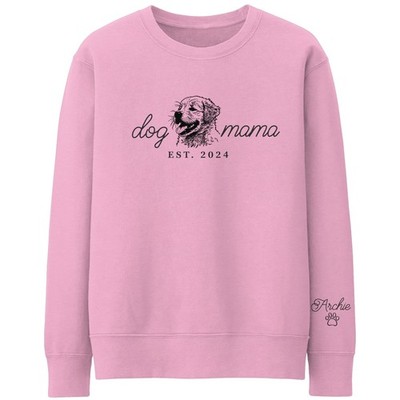 Personalisiertes Sweatshirt Hund Mama individuell Haustier Skizze Puff Vinyl Pullover Geschenk für...