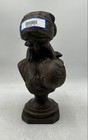 Vintage Brown Classic Victorian Style Mother And Child Bust Sculpture — photo 1