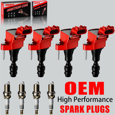 4X OEM High Performance Ignition Coil & Spark...