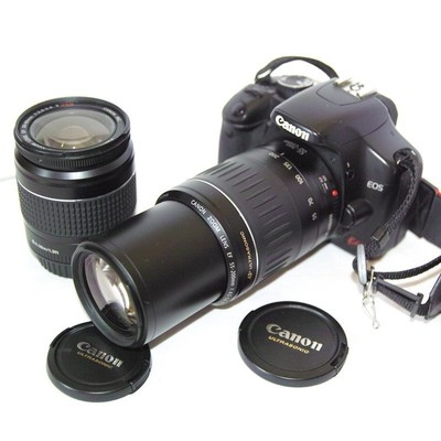 Canon EOS Kiss X2 DSLR Camera Double Zoom Kit Used | eBay