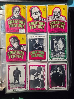 CREATURE FEATURE 1980 Topps Complete 88 Card & 22 Sticker Set Universal Monsters