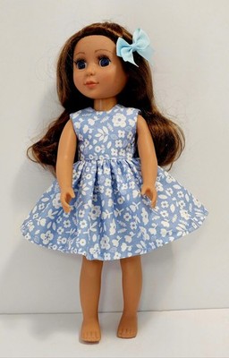 Handmade Dress & Hair Bow For 14.5 Inch Doll - Ready to Ship