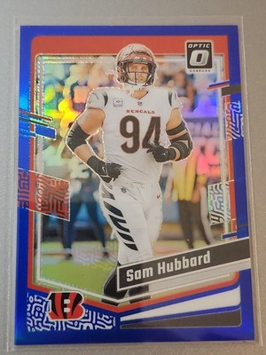 Sam Hubbard 2023 Panini Donruss Optic #44 Blue Prizm /199 Bengals