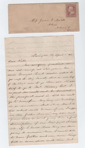 CIVIL WAR LETTER - 7th Ohio Cavalry "River Regiment" Known for Chasing Morgan !