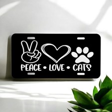 Cat License Plate. Laser Engraved Front Plate For Animal Lovers