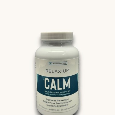 Relaxium Calm Non-Habit Forming, Stress & Mood Support Supplement 60 Capsules