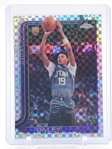 ACE BAILEY 2025-26 TOPPS CHROME BASKETBALL X-FRACTOR ROOKIE RC #155 JAZZ Q1419