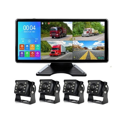 4K RV Backup Camera, 10.36'' Touch Screen Monitor for Truck/Van/Trailer DVR Re...