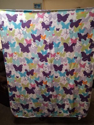 Parents Choice Pink Butterflies -Blanket Plush Fleece  FREE FedEX 2 day shipping
