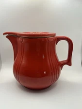 Hall China Chinese Red Radiance Covered Jug #4