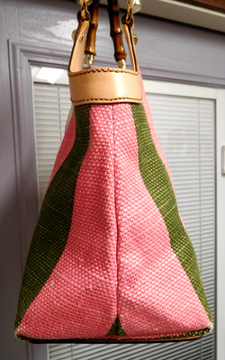 【✨良品✨】GUCCI シルヴィ バイアデラ ストライプ クラッチバッグ GUCCI Multicolor Pink/Green/White Stripe Satchel Bag Bamboo Handle