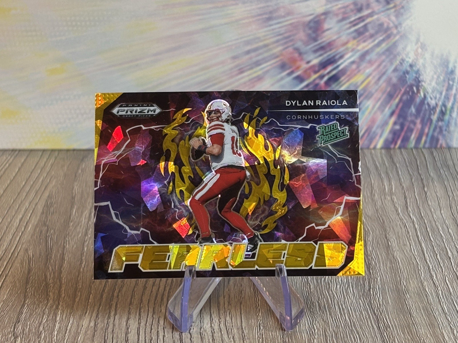 2025 Panini Prizm Draft Picks - Fearless Dylan Raiola #F-DRA Gold Ice Prizm (RC)