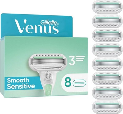 Gillette Venus Smooth Sensitive 8 Rasierklingen - NEU (585)
