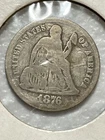 1876 Seated Liberty Dime 10C Silver U.S. Coin
