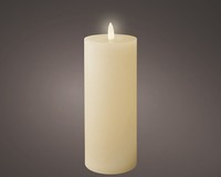 Lumineo LED Wachskerze Creme 19 X 7 Cm, Batteriebetrieben