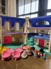 1996 Fisher Price Little People Fold Doll House 2511 Home Sweet Extras Vintage