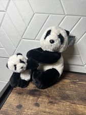FAO Schwarz 10" Panda Plush Cuddle Cub Mommy And Me - New With Tags
