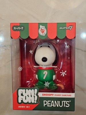 Super7 Fun! Fun! Holiday Peanuts 75 Years Snoopy Candy Cane PJs Vinyl Figure