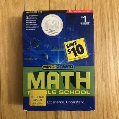 Mind Power Math Middle School Grades 6 9 Complete 4-Disc Set Learning Co