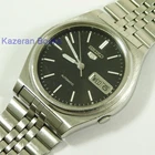 Vintage SEIKO 5 Automatic 17J Day Date Black Dial Wristwatch c1983 Working