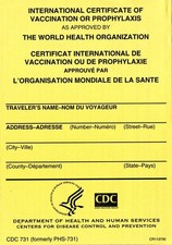 International Certificate of Vaccination or Prophylaxis (ICVP) - Yellow Fever