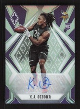 K.J. Osborn 2020 Panini Phoenix Rookie Autographs Silver Auto Rookie #180