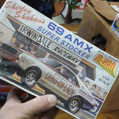 #ad #ad Jo Han AMC 1969 AMX Super Stocker Shirley Shahan 1:25 Drag Model Kit C 3069 $90.00