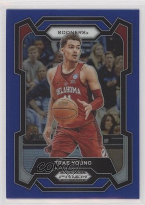 2024-25 Panini Prizm Draft Picks Blue Prizm 75/199 Trae Young #49 12ui