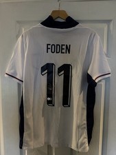 Phil Foden Signed England Home Shirt with Becketts COA Genuine Signature