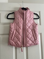 Crew Cuts Puffer Vest With Pockets Girls XS Pink With Gold Zipper