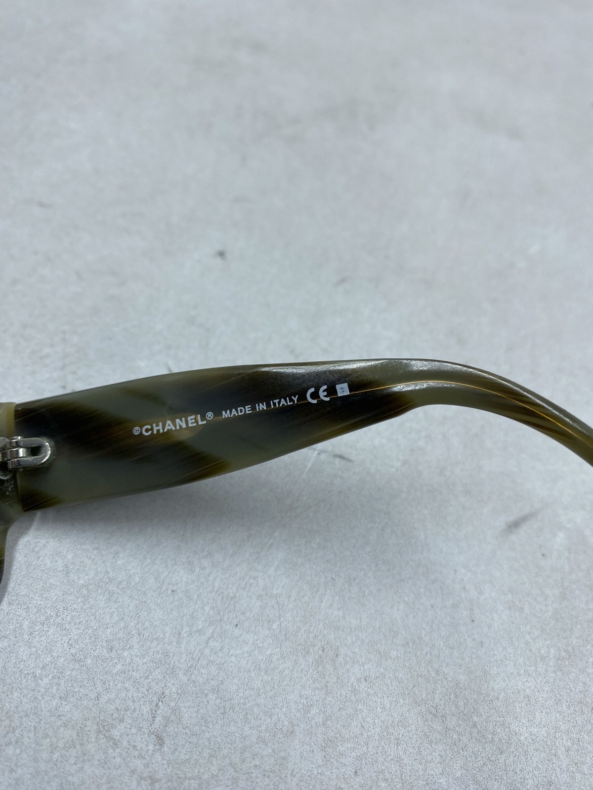 Chanel Black Patterned Rectangular Eyewear Glasses - image 6