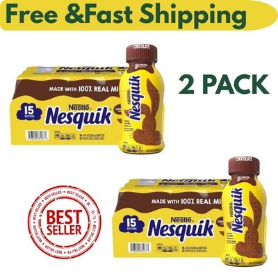 2 Pack Nesquik Chocolate Milk Beverage 8 fl. oz., 15 pk. Best Price offer USA