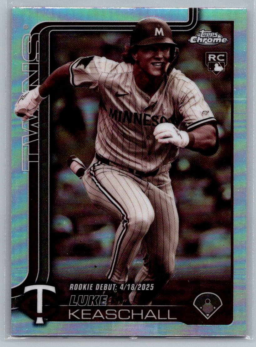 2025 Topps Chrome Update Luke Keaschall Sepia Refractor #USC134 Minnesota Twins