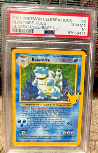 2021 Pokemon Celebrations Classic Base Set #2 Blastoise Holo PSA 10 GEM MINT