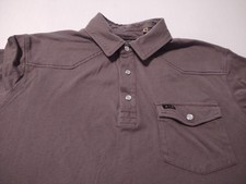 HOWLER BROS Men's WESTERN Style 100 Cotton M Short Sleeve Shirt PEARL SNAPS