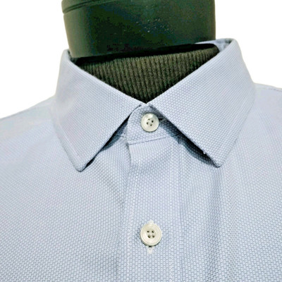 UNTUCKit DiMatteo Short Mens XXL Blue Geometric Woven In Italy Two Ply Cotton