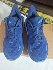 HOKA One One Women  s Clifton  9 Blue Running Shoes 1127896 BBES Size 8 B