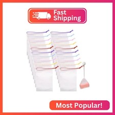 Mozeat Lens 20 PCS Exfoliating Mesh Soap Saver Pouch Bag Mesh Soap Bag Soap Hand