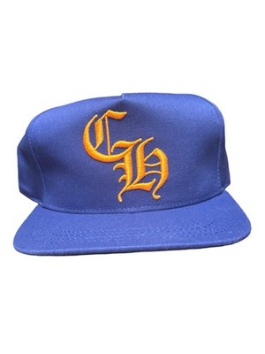 Chrome Hearts CH Logo Trucker Blue Orange Baseball Cap Chrome Hearts CH Logo Trucker Blue Orange Baseball Cap