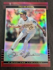 2002 Bowman Chrome Tim Hudson #68 Refractor Oakland Athletics serial /500