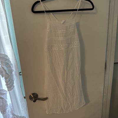 Xhilaration Rayon Blend White Lace Trim Swim Cover Up Dress Short Sleeveless | eBay Xhilaration Rayon Blend White Lace Trim Swim Cover Up Dress Short Sleeveless | eBay